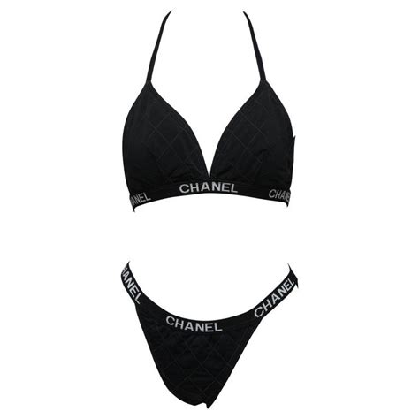 chanel black swimsuit